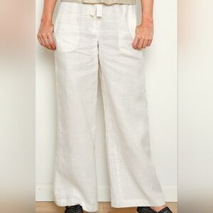 DKNY White Linen Pants